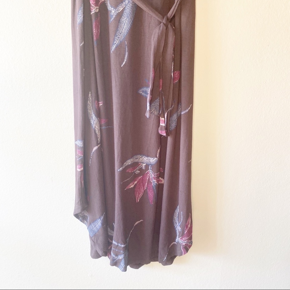 LUCKY BRAND Brown Floral Plus Size 1X Maxi Dress - Picture 4 of 9